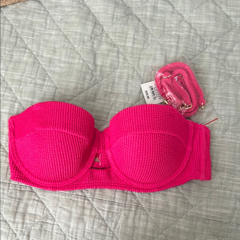 Vibrant Pink Strapless Bra
